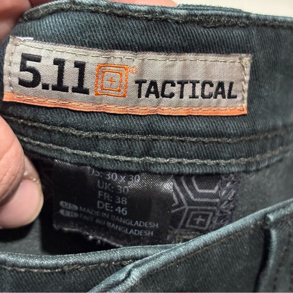 5.11 Tactical Pants Mens 30x30 Green Defender Flex Straight Leg Performance Tech - Picture 4 of 8